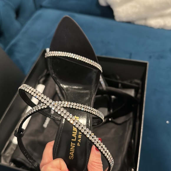 Saint Laurent Satin Crystal heels Brand New! - Picture 3 of 4